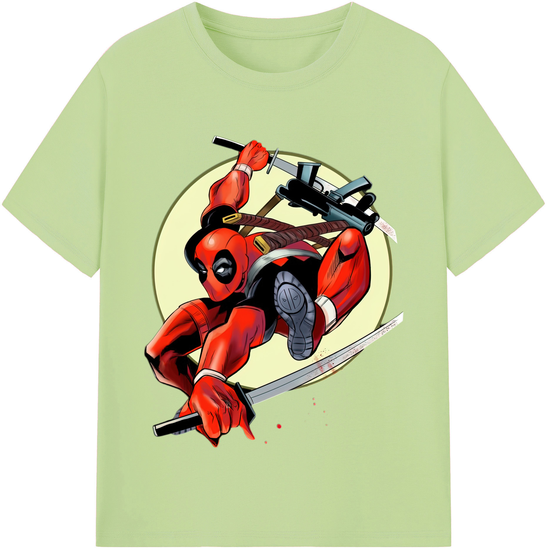 （画像用） Deadpool デッドプール 綿100％半袖Tシャツ（フロントプリント）